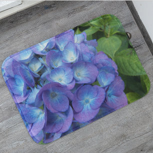 Blue Hydrangea Petals Floral Badmat