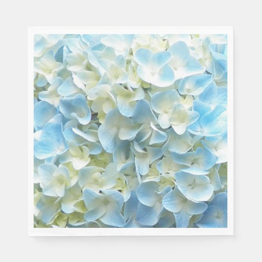 Blue Hydrangea Petals Floral Servet (Voorkant)