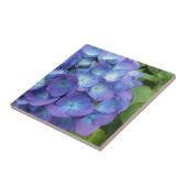 Blue Hydrangea Petals Floral Tegeltje (Zijkant)