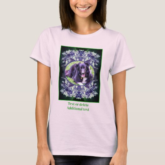 Blue Hydrangea Petals Lijst Creëer Uw eigen foto T-shirt (Voorkant)
