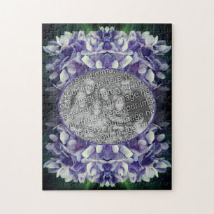 Blue Hydrangea Petals Lijst Uw foto toevoegen Legpuzzel