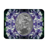 Blue Hydrangea Petals Lijst Uw foto toevoegen Magneet (Horizontaal)