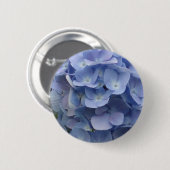 Blue Hydrangea Petals Ronde Button 5,7 Cm (Voorkant /achterkant)