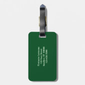 Blue Hydrangea Petals Sluiten Gepersonaliseerd Bagagelabel (Achterkant verticaal)