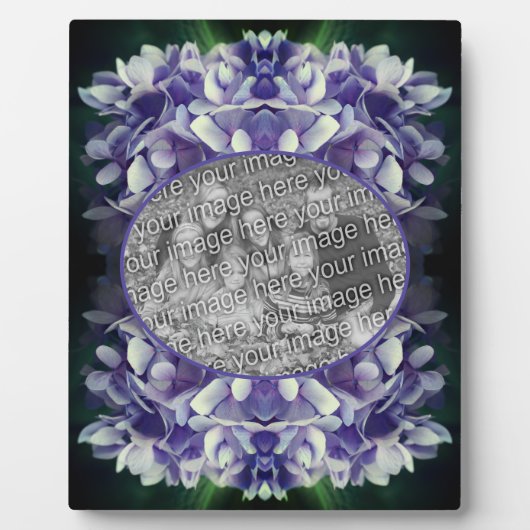 Blue Hydrangea Petals Voeg je eigen foto toe Fotoplaat (Voorkant)