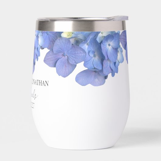 Blue Hydrangea Petals Wedding Personalized Names (Links)