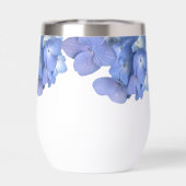 Blue Hydrangea Petals Wedding Personalized Names (Achterkant)