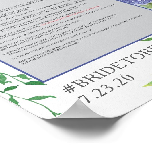 Blue Hydrangea Photo Prop Poster Lijst (Hoek)