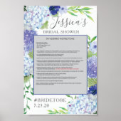 Blue Hydrangea Photo Prop Poster Lijst (Voorkant)