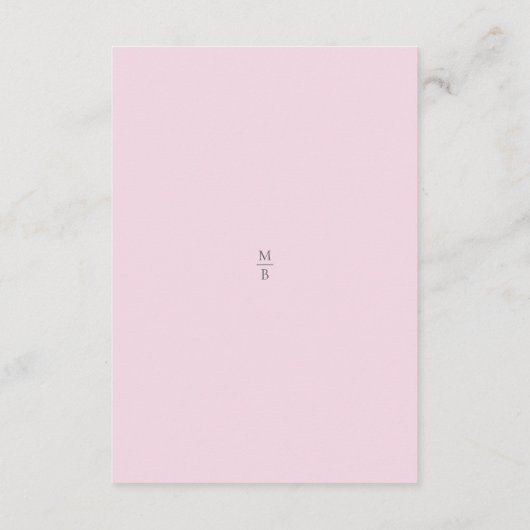 Blue Hydrangea Pink Floral Wedding Website QR Code Informatiekaartje (Achterkant)