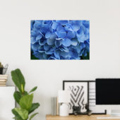 Blue Hydrangea Poster (Thuiskantoor)