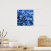 Blue Hydrangea Poster (Keuken)