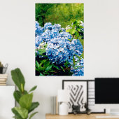 Blue Hydrangea Poster (Thuiskantoor)
