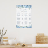 Blue Hydrangea Price List Poster (Keuken)