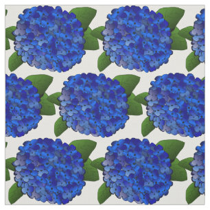 Blue Hydrangea Print Fabric Stof