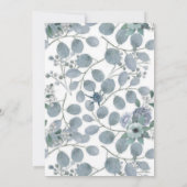 blue hydrangea pumpkin - baby shower - uitnodiging (Achterkant)