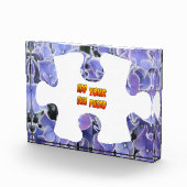 Blue Hydrangea Puzzle Piece Cust. Fotoblok (Rechts)