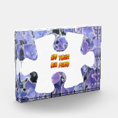 Blue Hydrangea Puzzle Piece Cust. Fotoblok (Links)