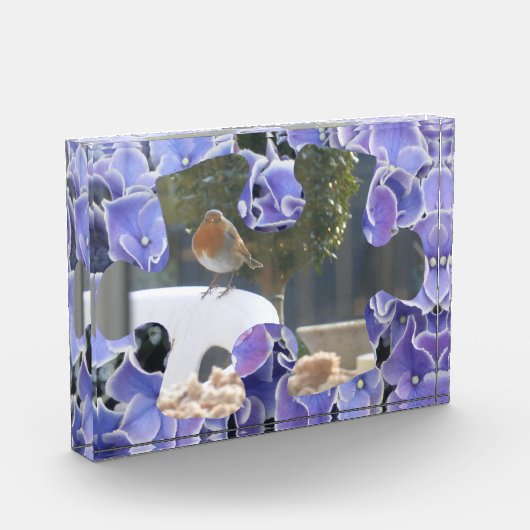 Blue Hydrangea Puzzle Piece Photo Block Fotoblokken (Links)