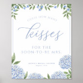 Blue Hydrangea raden hoeveel kussen douche spel Poster (Voorkant)