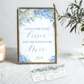 Blue Hydrangea raden hoeveel kussen spel teken Poster