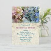 Blue Hydrangea repetitie diner  Bloemen Kaart (Staand voorkant)