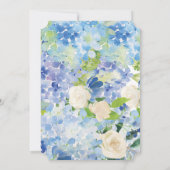 Blue Hydrangea repetitie diner uitnodiging Kaart (Achterkant)