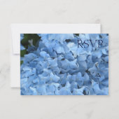 Blue Hydrangea Reply Card RSVP Kaartje (Achterkant)