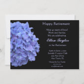 Blue Hydrangea Retirement Party Invitation Kaart (Voorkant)