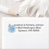 Blue Hydrangea Return Address Label (Insitu)