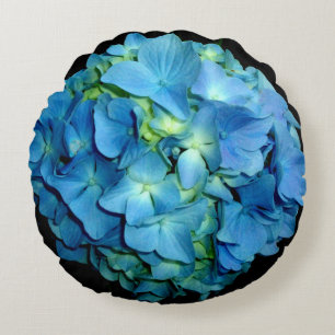 Blue Hydrangea Rond Kussen