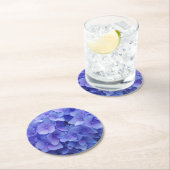 Blue Hydrangea Ronde Kartonnen Onderzetter (Insitu)