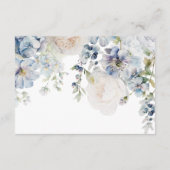 Blue Hydrangea & Roos Flowers Boeken aanvragen Kaa Informatiekaartje (Achterkant)