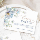 Blue Hydrangea & Roos Flowers Luier Raffle Kaart