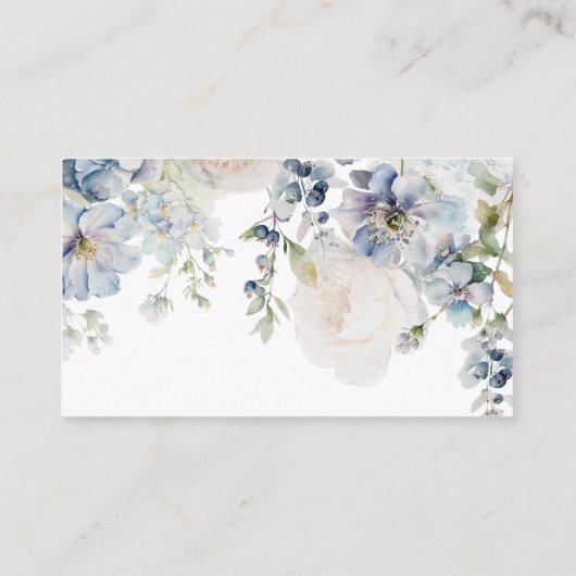 Blue Hydrangea & Roos Luier Raffle Ticket Informatiekaartje (Achterkant)