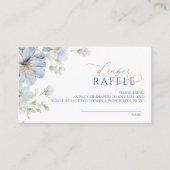Blue Hydrangea & Roos Luier Raffle Ticket Informatiekaartje (Voorkant)