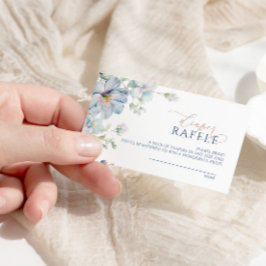 Blue Hydrangea & Roos Luier Raffle Ticket Informatiekaartje