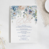 Blue Hydrangea & Roos Wedding Details Enclosure Informatiekaartje