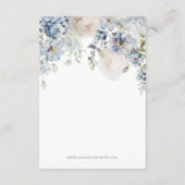 Blue Hydrangea & Roos Wedding Details Enclosure Informatiekaartje (Achterkant)