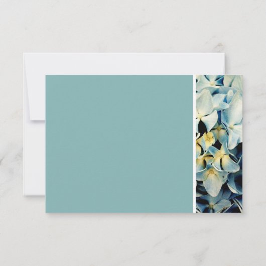 Blue Hydrangea RSVP-kaarten RSVP Kaartje (Achterkant)