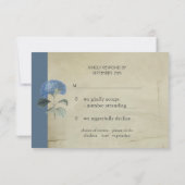  Blue Hydrangea RSVP Persoonlijk Kaartje (Achterkant)
