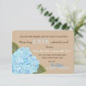 Blue Hydrangea Rustic Lees een boek Kaart (Staand voorkant)