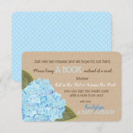 Blue Hydrangea Rustic Lees een boek Kaart