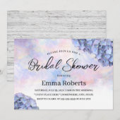 Blue Hydrangea Rustic Waterverf Vrijgezellenfeest Kaart (Voorkant / Achterkant)