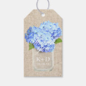 Blue Hydrangea rustieke bruiloft gunst dank u Cadeaulabel (Voorkant)