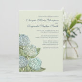 Blue Hydrangea/Sage Green Kaart (Staand voorkant)