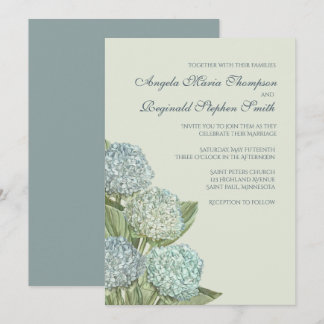 Blue Hydrangea/Sage Green Kaart