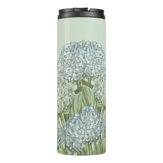 Blue Hydrangea/Sage Green Thermosbeker (Achterkant)