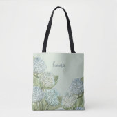 Blue Hydrangea/Sage Green Tote Bag (Voorkant)