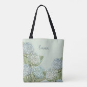 Blue Hydrangea/Sage Green Tote Bag (Achterkant)